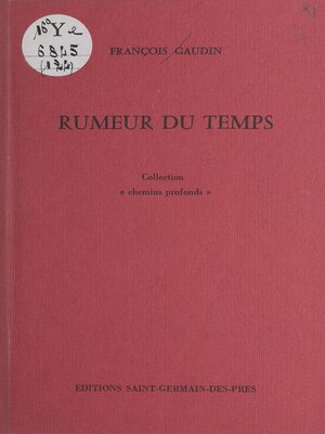 cover image of Rumeur du temps